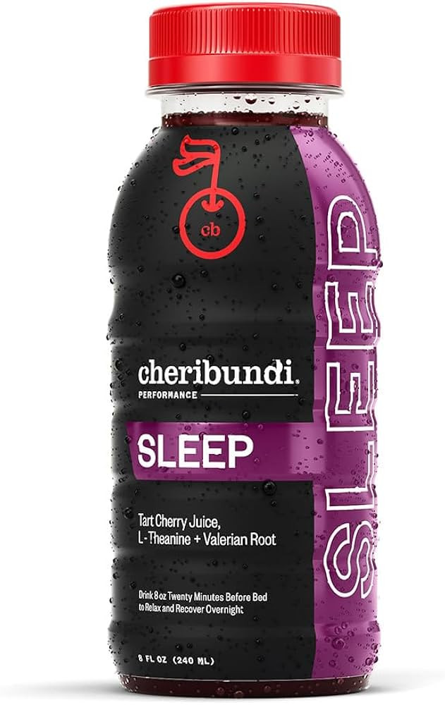 Cheribundi Tart Cherry Juice Sleep | Tart Cherry Juice with L-Theanine & Valerian Root | Athletes... | Amazon (US)