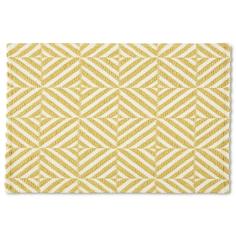 Mainstays Montana Woven Fabric Mat, 18"x27", Yellow, Available in Multiple Colors | Walmart (US)