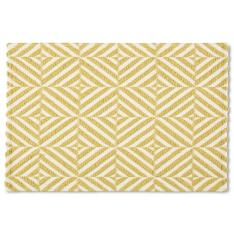 Mainstays Montana Woven Fabric Mat, 18"x27", Yellow, Available in Multiple Colors | Walmart (US)