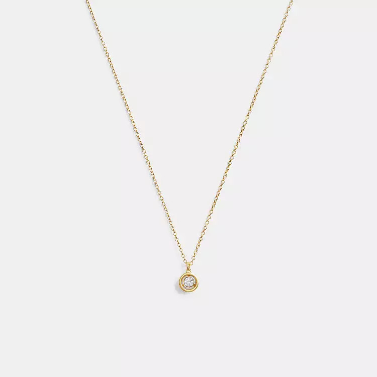 Halo Round Pendant Necklace | Coach (US)