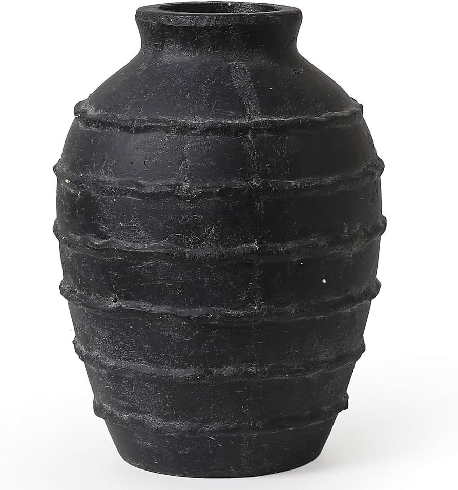 Kokrose Black Terracotta Vase, Black Vases Home Decor for Centerpieces, Large Vintage Rustic Flow... | Amazon (US)