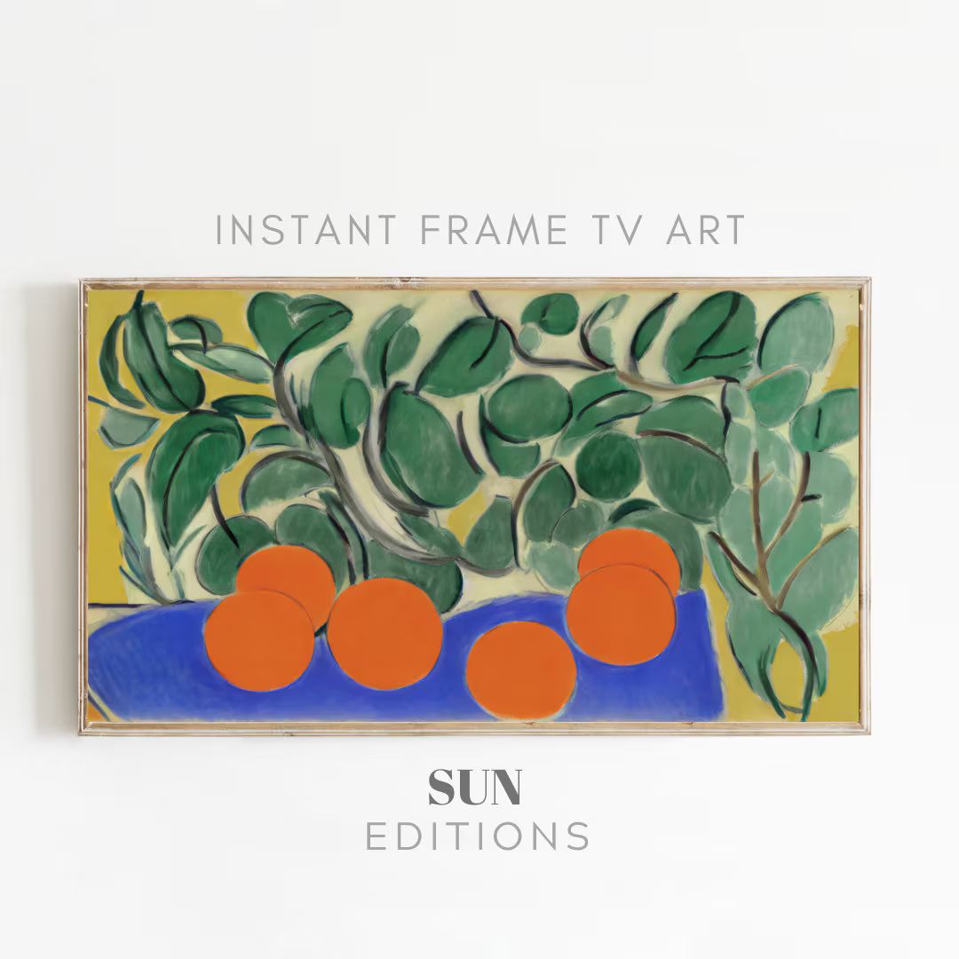 Samsung Frame TV Art Oranges, Modern Painting, Digital Download for 4k TV - Etsy | Etsy (US)