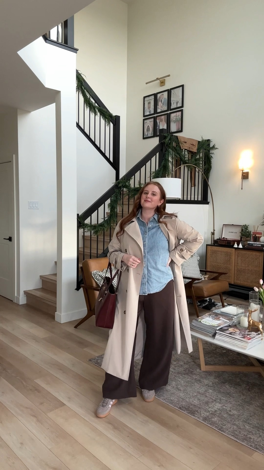 Out the door in my favourite winter uniform: cozy trousers, a denim button-up, and the comfiest sneakers for a full workday. The trench is old H&M, but everything else is linked for you. This is the kind of outfit that makes me feel put-together without trying too hard. 🤎✨


aritzia outfits, aritzia lodge pants, aritzia button up, canadian fashion finds, adidas sneakers women, coach work tote, workwear outfit ideas, winter outfits 2026, minimalist ootd, neutral outfit ideas, everyday outfits, canadian content creator style



#LTKcanada #LTKbag #LTKmidsize