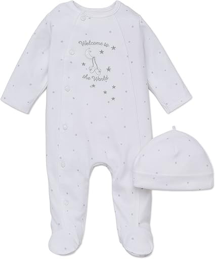 Little Me Baby-Girls Unisex Baby 2 Piece Footie and Cap Set | Amazon (US)