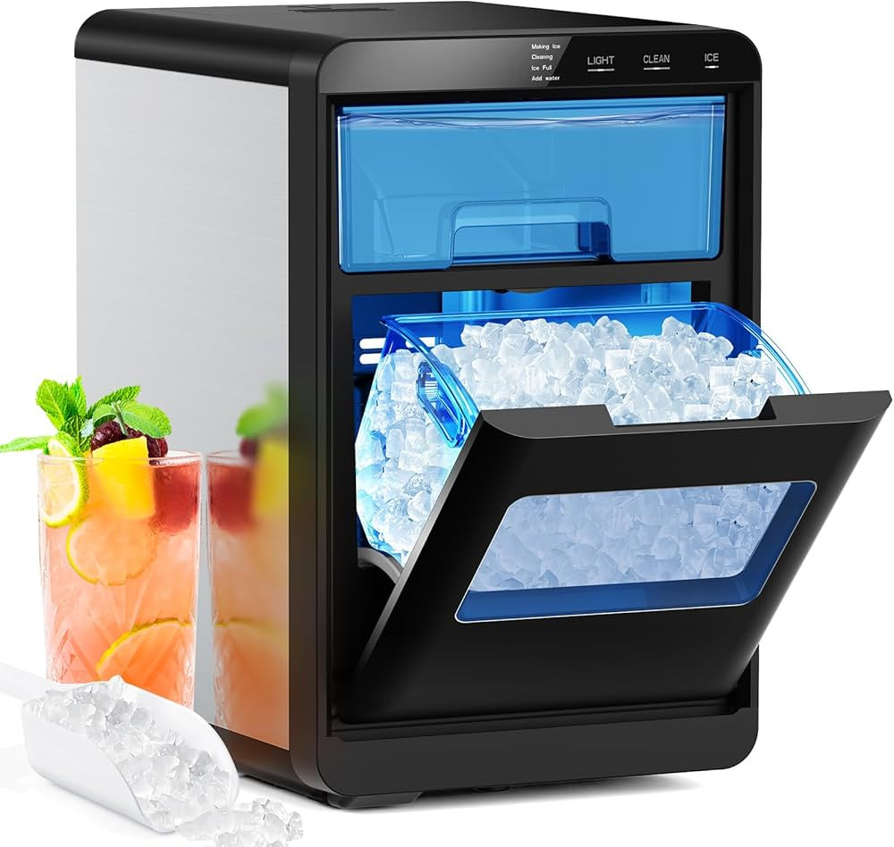 COWSAR Nugget Ice Makers Countertop, 44Lbs/24H Crushed Ice Maker & Pebble Ice Machine, Pellet Ice... | Amazon (US)