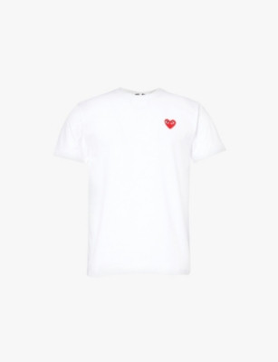Small Red Heart brand-appliqué cotton-jersey T-shirt | Selfridges