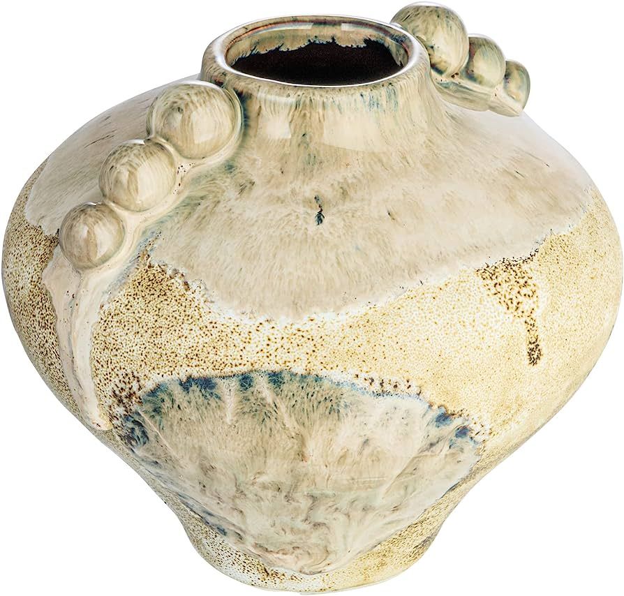 Creative Co-Op Organically Shaped Stoneware Raised Dot Detail, Multicolor Vase, Multi | Amazon (US)