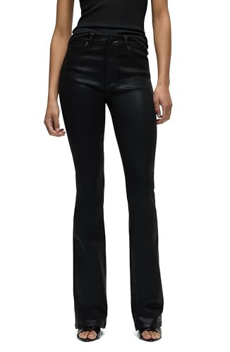 HUDSON Women's Barbara High Rise Bootcut Jean, Coated Black Beaut | Amazon (US)