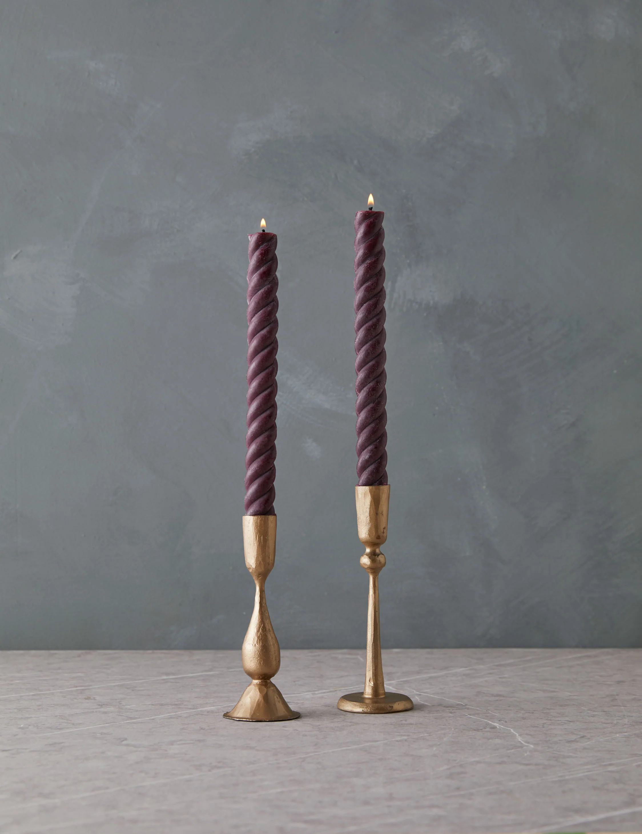 Rope Taper Candles (Set Of 2) by Greentree Home, Sangria | Lulu and Georgia 