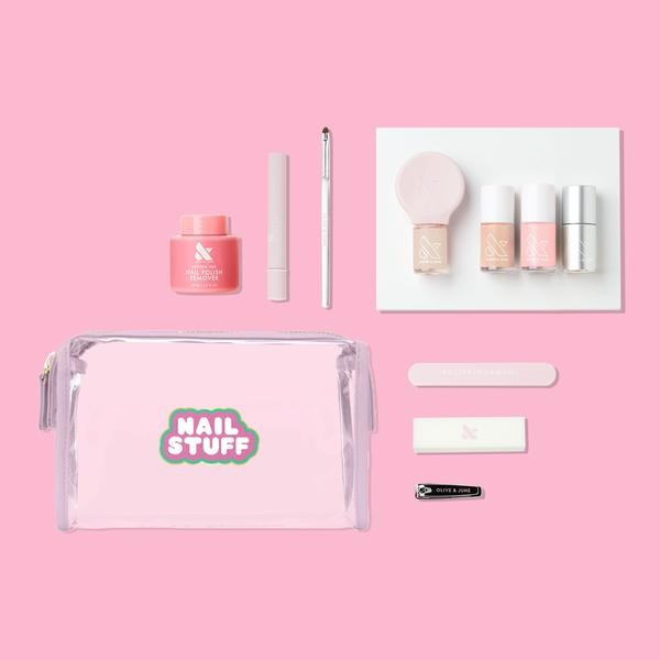 Lilac Travel Pouch with Olive & June "Nail Stuff" Kit | Stoney Clover Lane