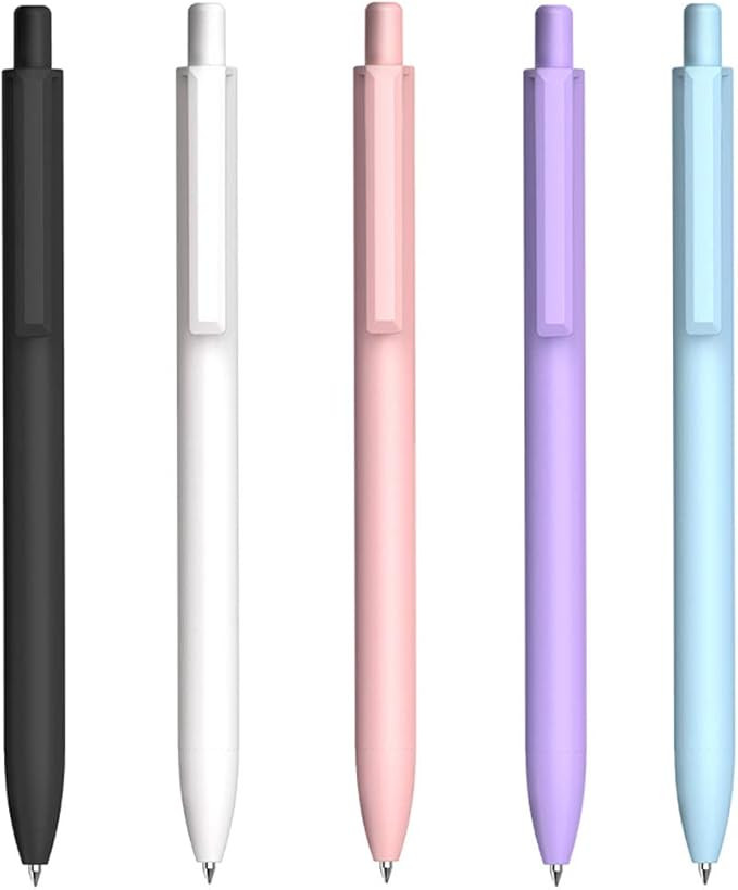 DunBong Retractable Black Ink Gel Pens, 0.5MM Premium Medium Point Rollerball Pens for Smooth Wri... | Amazon (US)