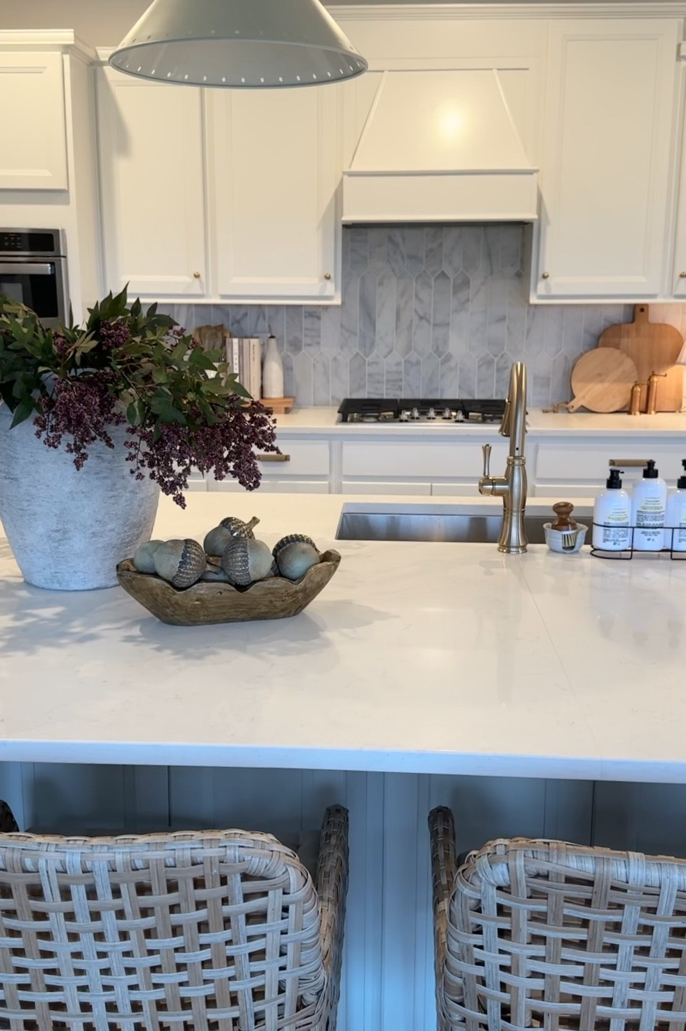 Kitchen styling, kitchen counter decor, kitchen design, cutting boards, fall stems, fall decor, wooden bowl, cookbooks, wooden risers 

#LTKSeasonal #LTKVideo #LTKHome