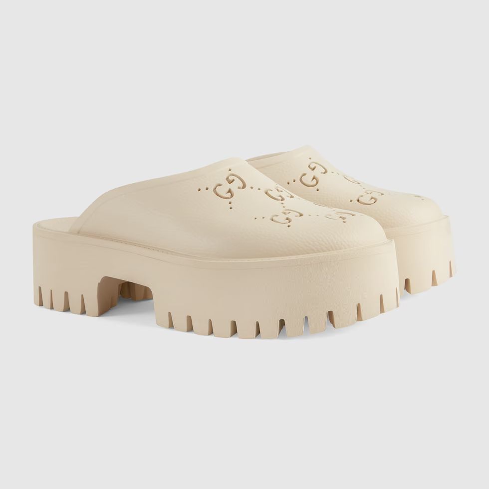 Gucci Women's platform perforated G sandal | Gucci (US)