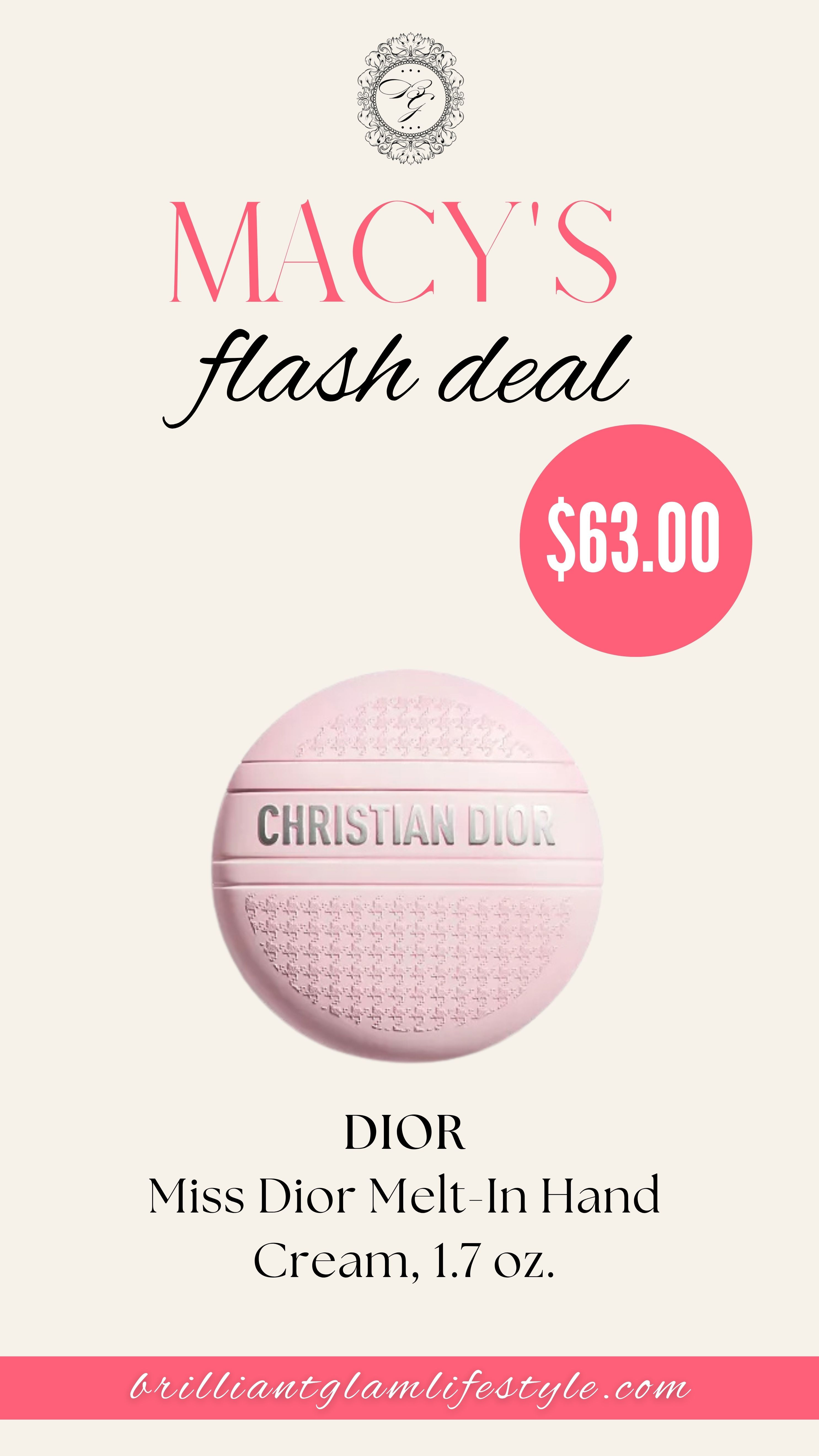 🌸✨ Indulge Your Hands in Luxury ✨🌸

Treat your skin to the elegant care of DIOR Miss Dior Melt-In Hand Cream. Infused with the iconic Miss Dior fragrance, this rich yet lightweight formula nourishes and softens hands while leaving behind a delicate floral scent. The perfect beauty essential for everyday hydration and a touch of timeless sophistication.

#DiorBeauty #MissDior #HandCream #LuxurySkincare #SoftHands #BeautyEssentials #SelfCareRoutine #HydratedSkin #FragranceLover #MacysBeauty 

 #LTKU #LTKSaleAlert #LTKBeauty