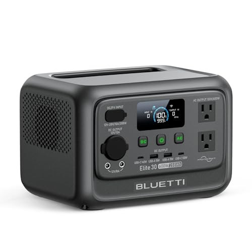 BLUETTI Elite 30 V2 Portable Power Station 288Wh 600W LFP Solar Generator | Amazon (US)