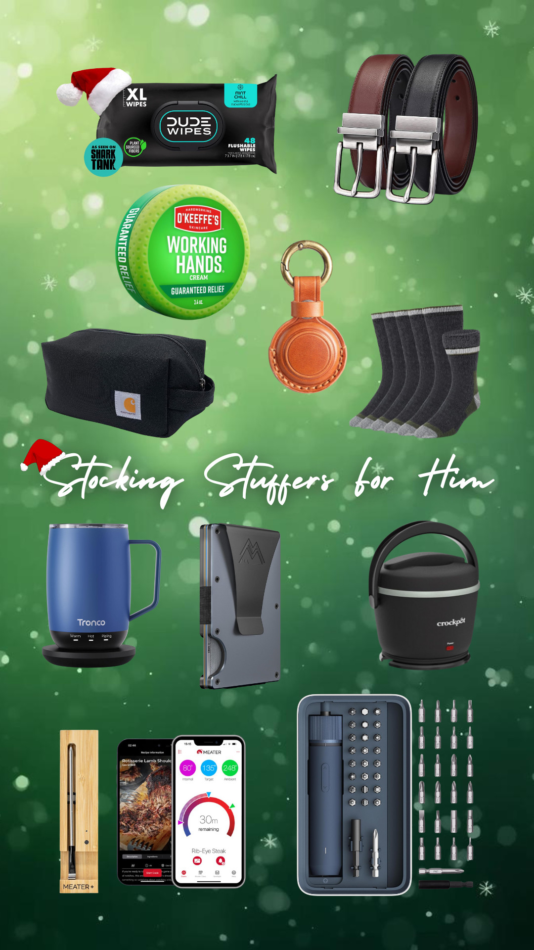 ✨ Stocking Stuffers for Him — Small Gifts He’ll Actually Use 🎄💚

The best stocking stuffers are the ones men will actually use — and this list is full of them. Think Dude Wipes, belts, Working Hands cream, Carhartt gear, socks, wallets, travel mugs, tech tools, mini slow cookers, grilling gadgets, and everyday must-haves he’ll reach for nonstop.

Perfect for husbands, boyfriends, dads, brothers, gym guys, outdoorsy guys, new homeowners, and the “I don’t need anything” men we all shop for. Affordable, practical, zero guesswork.

Holiday SEO: stocking stuffers for him, men’s gift guide, Christmas gifts for men, gifts for boyfriend, gifts for dad, useful gifts for men, Amazon stocking stuffers, holiday gift ideas, budget gifts for him.

✨ Tap to shop — easy, practical stocking stuffers he’ll love

#LTKselfcare #LTKGiftGuide #LTKHoliday
