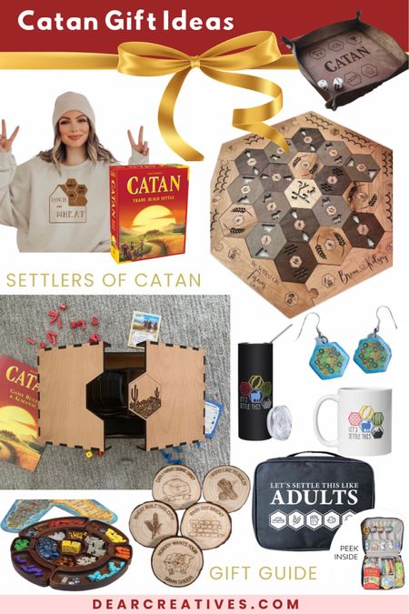 Catan lovers gift ideas- Do you know someone who loves the game Settlers of Catan? Unique gift ideas for the Catan game player. Or maybe you know someone who who loves games but doesn’t have Catan? Get them the game! #catangifts #settlersofcatan #christmasgifts 

#LTKGiftGuide #LTKHoliday