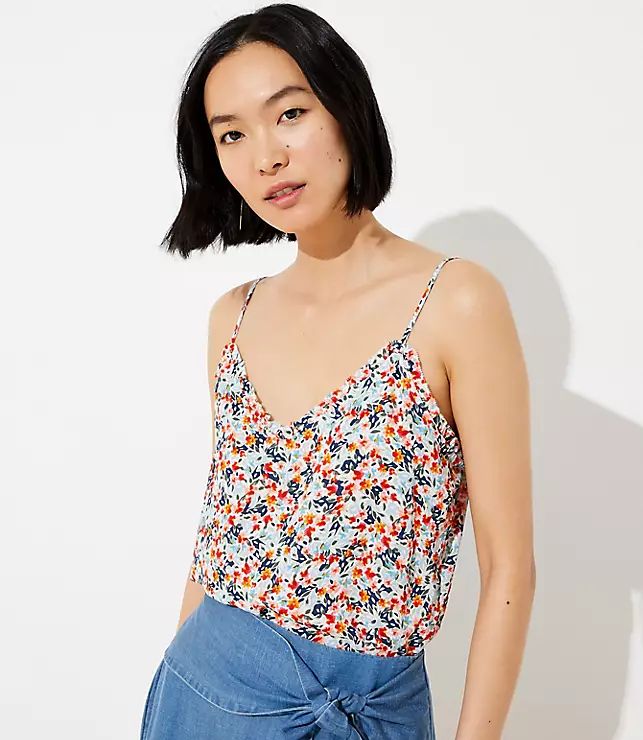 Floral Ruffle Cami | LOFT | LOFT