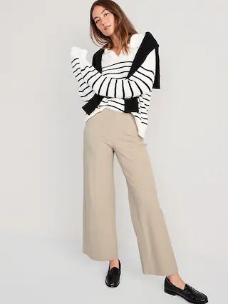 High-Waisted Pull-On Pixie Wide-Leg Pants for Women | Old Navy (US)