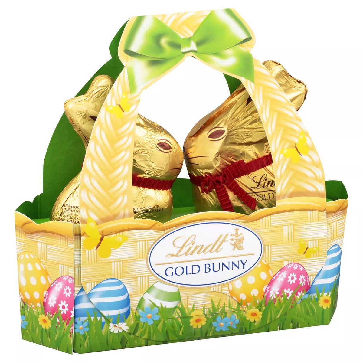 Lindt Easter Gold Bunny Milk Chocolate Basket - 3.5oz/2ct | Target