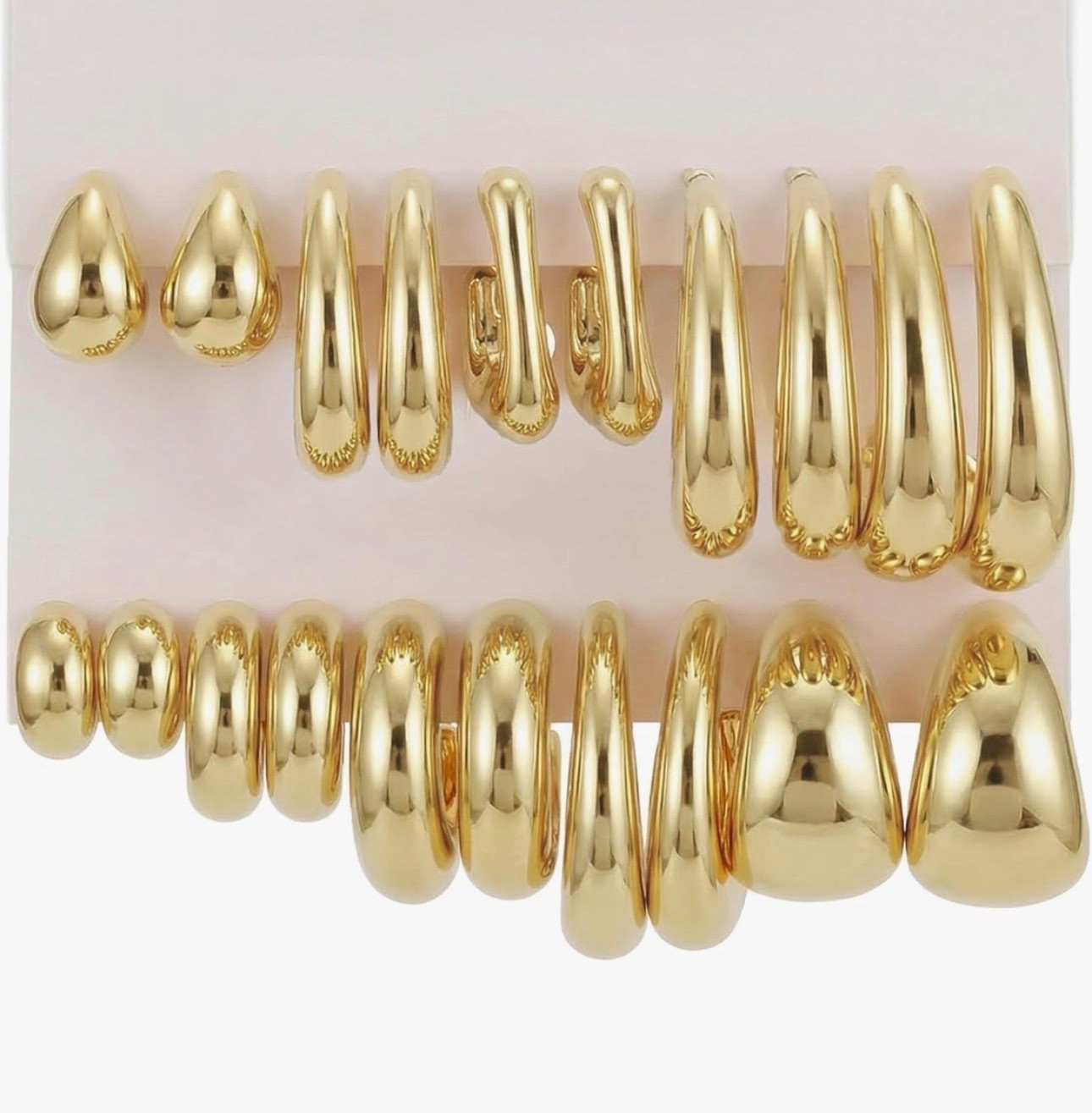 Gold chunky hoop earrings, hypoallergenic

#LTKootd #LTKWorkwear #LTKgrwm