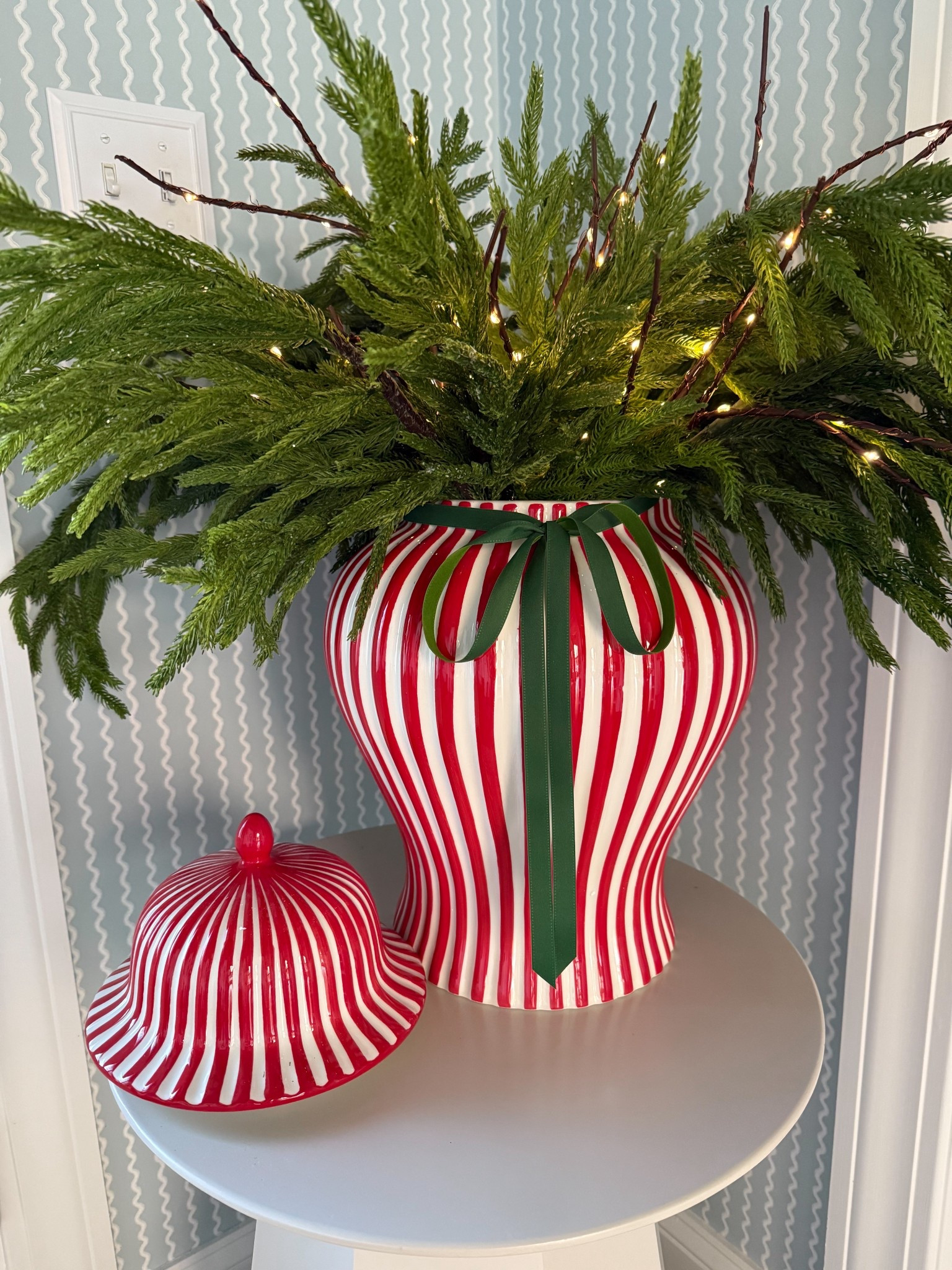 Everyone’s favorite holiday stems are currently 50% off! I added prelit branches to this arrangement for an extra magical touch  

#LTKSeasonal #LTKHome