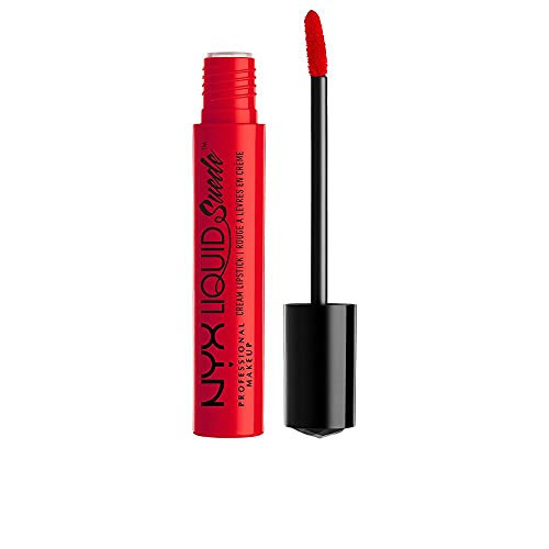NYX PROFESSIONAL MAKEUP Liquid Suede Cream Lipstick - Kitten Heels (Bright Red) | Amazon (US)