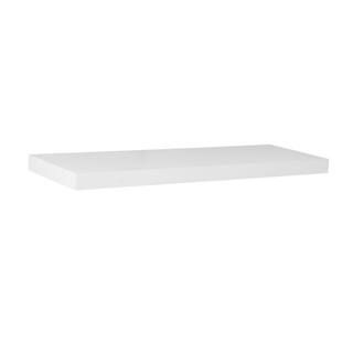 Home Decorators Collection 24 in. L x 7.75 in. W Slim Floating White Shelf-9085646 - The Home Dep... | The Home Depot