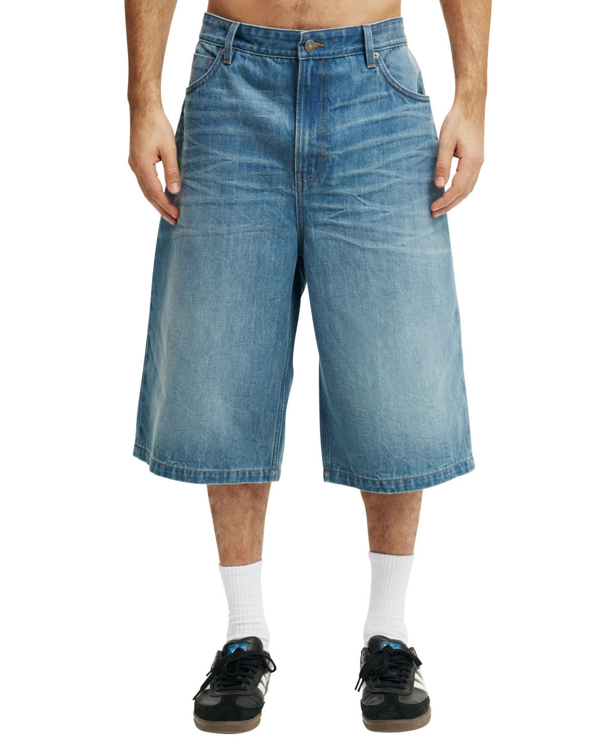 Cotton On Men's Super Baggy Denim Shorts - Rattle Blue | Macy's