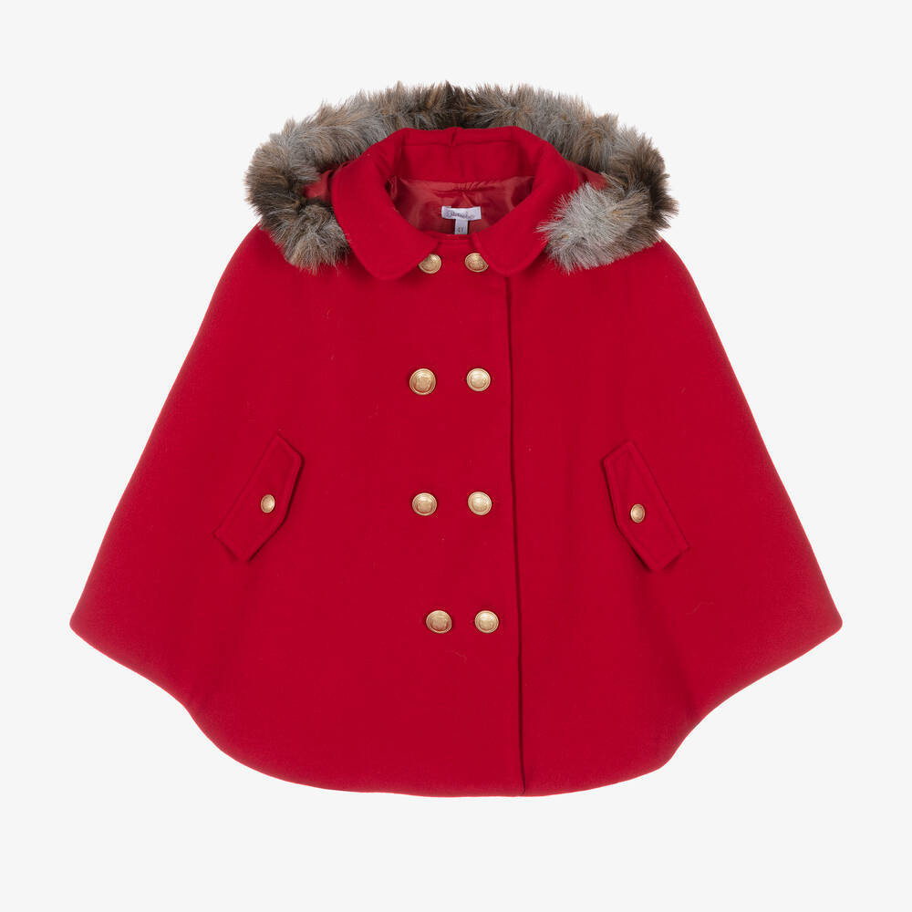 Girls Red Hooded Cape | Childrensalon