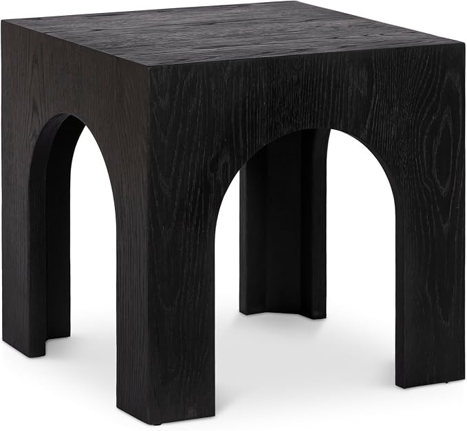 Meridian Furniture 273Black-E Arch Collection Art Deco End Table with Solid Oak Wood, Black Finis... | Amazon (US)