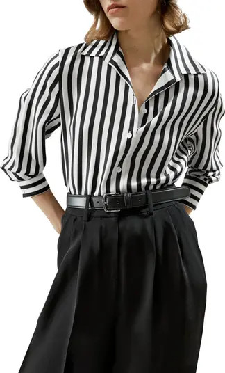 The Amalfi Stripe Silk Shirt | Nordstrom