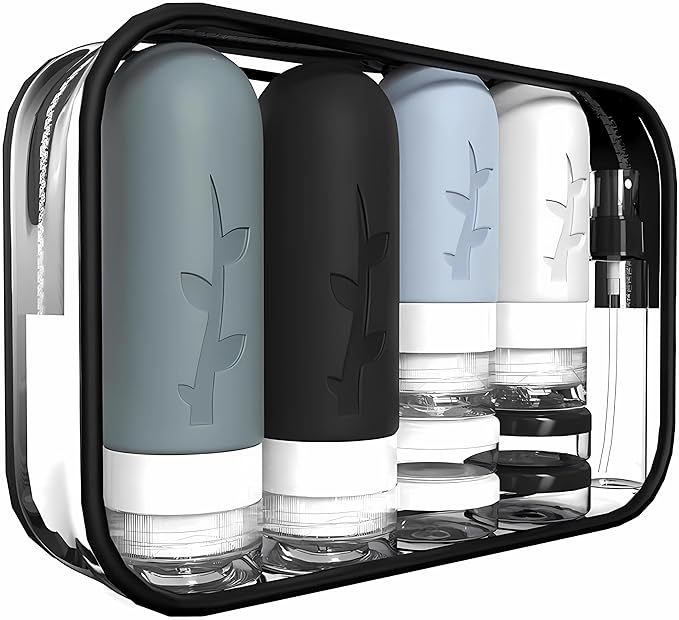 18pack Travel Bottles for Toiletries,TSA Approved Silicone Travel Containers jar for Toiletries,L... | Amazon (US)