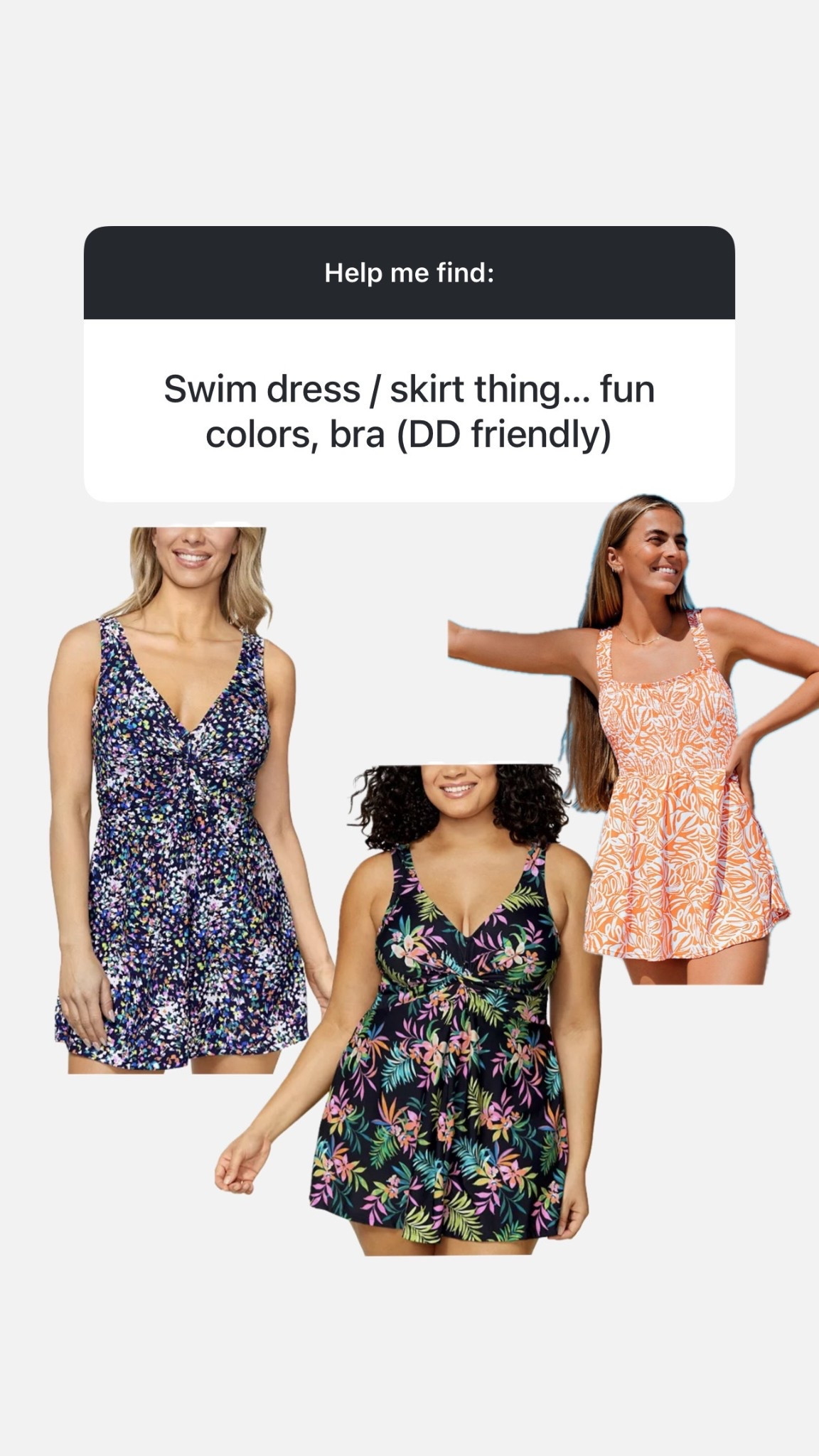 Help me find: swim dress in fun colors that’s DD supportive  

#LTKMidsize #LTKPlusSize #LTKSeasonal