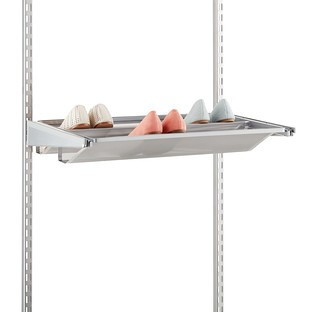 2' Elfa Mesh Gliding Shoe Shelf Platinum | The Container Store