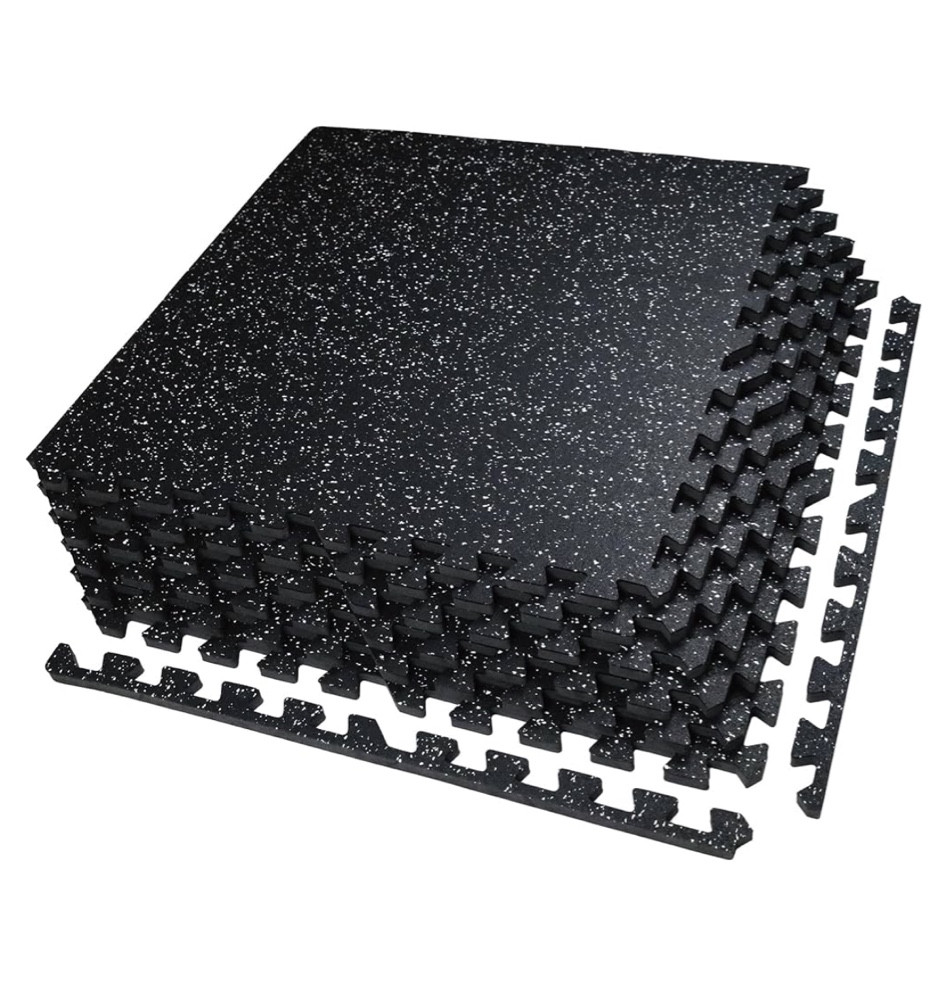 Home gym tile mat flooring! I have had these for years and they are so durable and perfect for working out and protecting your floors!

#LTKHome #LTKFitness #LTKActive