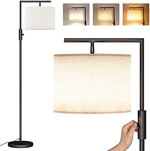 SUNMORY Modern Floor Lamps for Living Room, Standing Lamp with Rotary Switch, Tall Pole Floor Readin | Amazon (US)