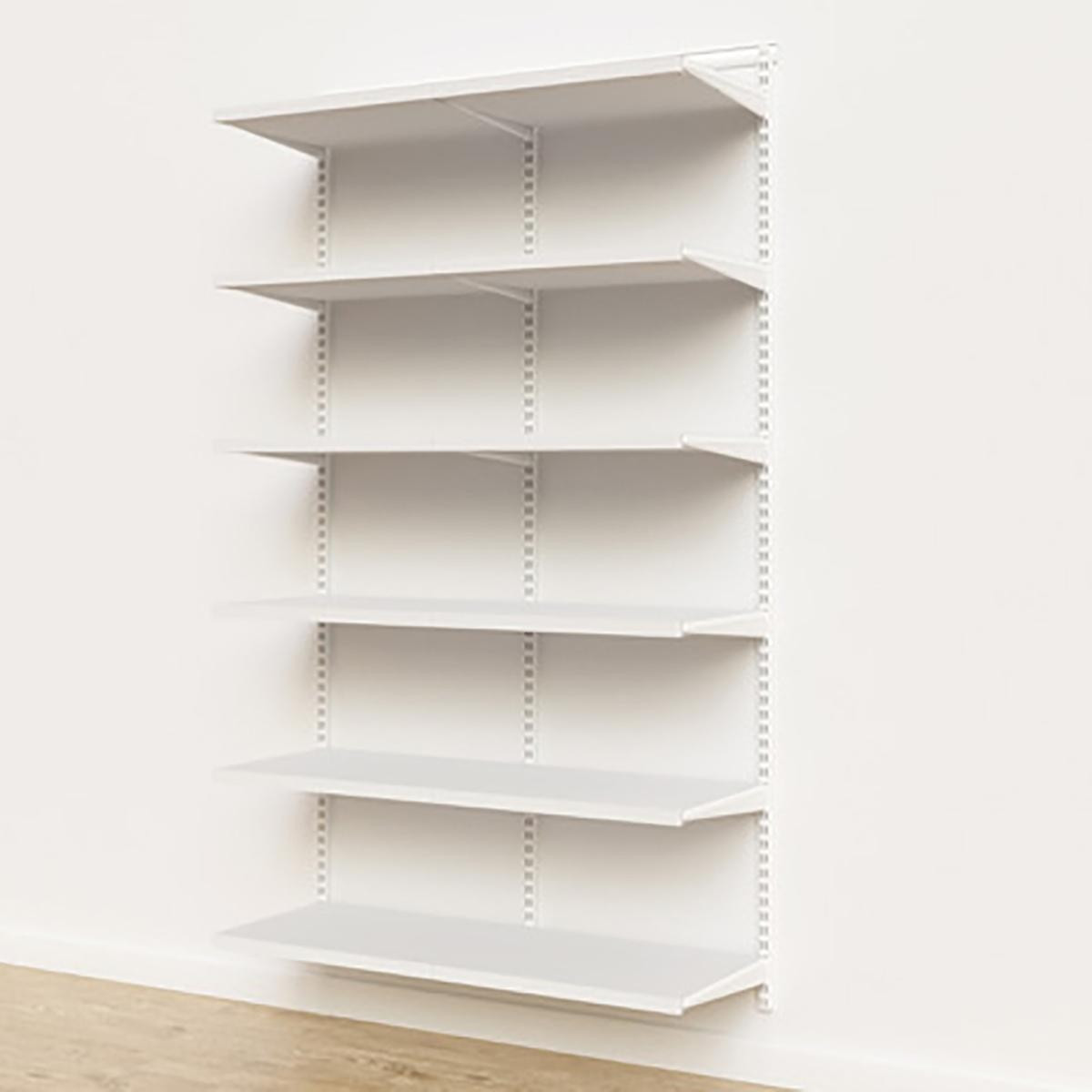 Elfa Décor 4' White Basic Shelving Units for Anywhere | The Container Store