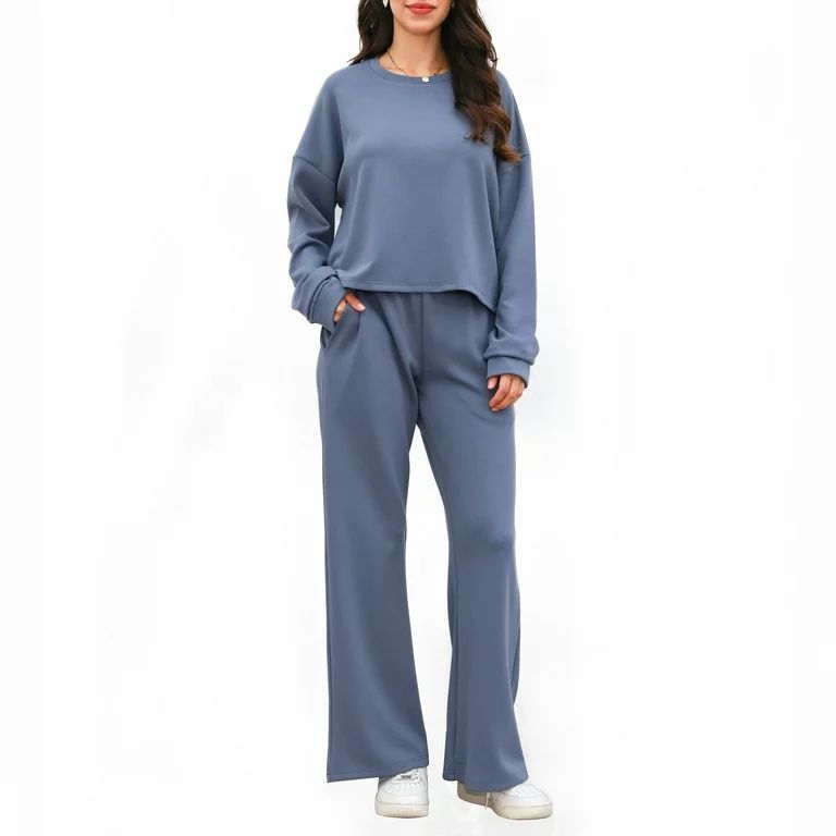 Women's Oversize Lounge Sets Pullover Long Sweatpants Two Piece Outfit Tracksuit Sweatsuits Jogge... | Walmart (US)