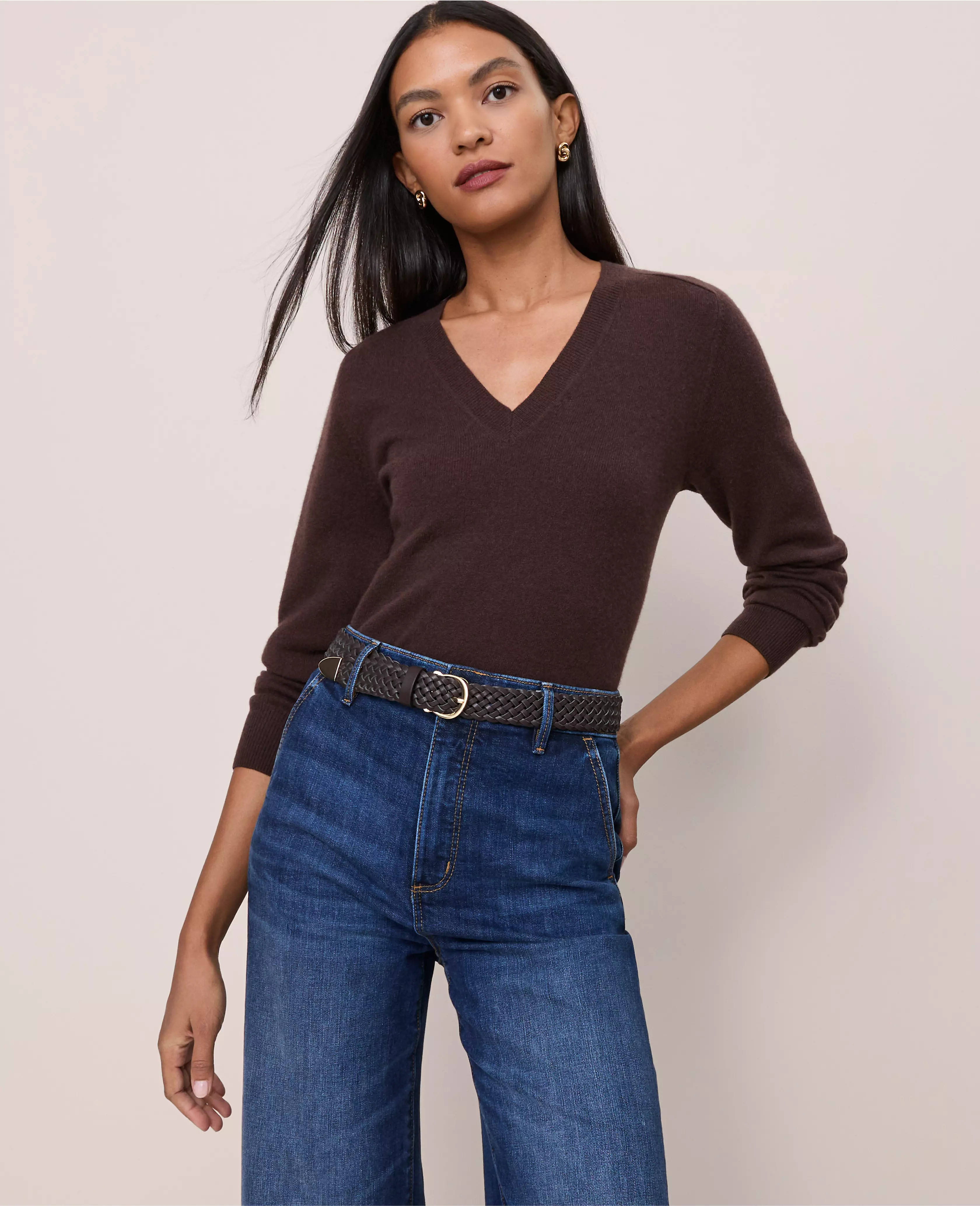 Cashmere V-Neck Sweater | Ann Taylor