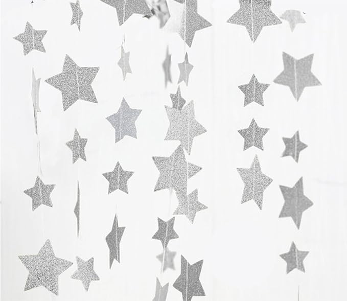 Fecedy Sparkling Star Garland Bunting for Birthday Wedding Engagement Bridal Shower Baby Shower B... | Amazon (US)
