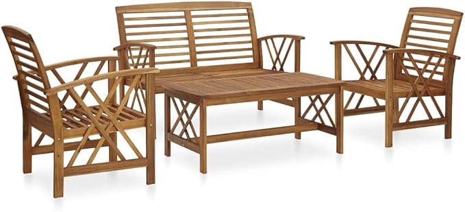 4 Piece Patio Lounge Set, Sofa ​Lounging Set, Patio Sofa, Garden Outdoor Balcony Lounge Sofa, S... | Amazon (US)