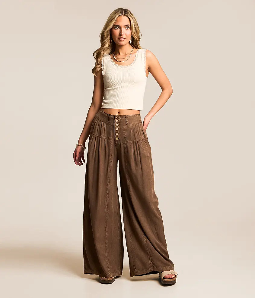 Washed Wide Leg Pant | Buckle