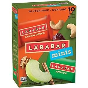 Larabar Minis Gluten Free Snack Bars, Cashew Cookie, Apple Pie, .78 Ounce Bars per Pack (10 count) | Amazon (US)