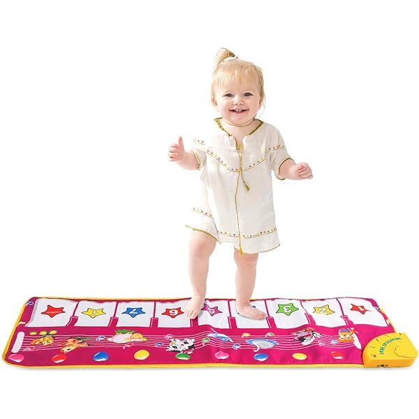 ALITREND Baby Piano Musical Mats, Electronic Music Dance Mat Animal Keyboard Play Mat Carpet Blanket | Amazon (US)
