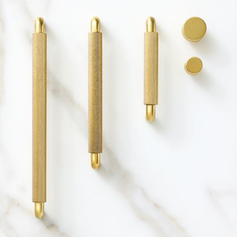 Knurled Drawer Hardware - Antique Brass | West Elm (US)