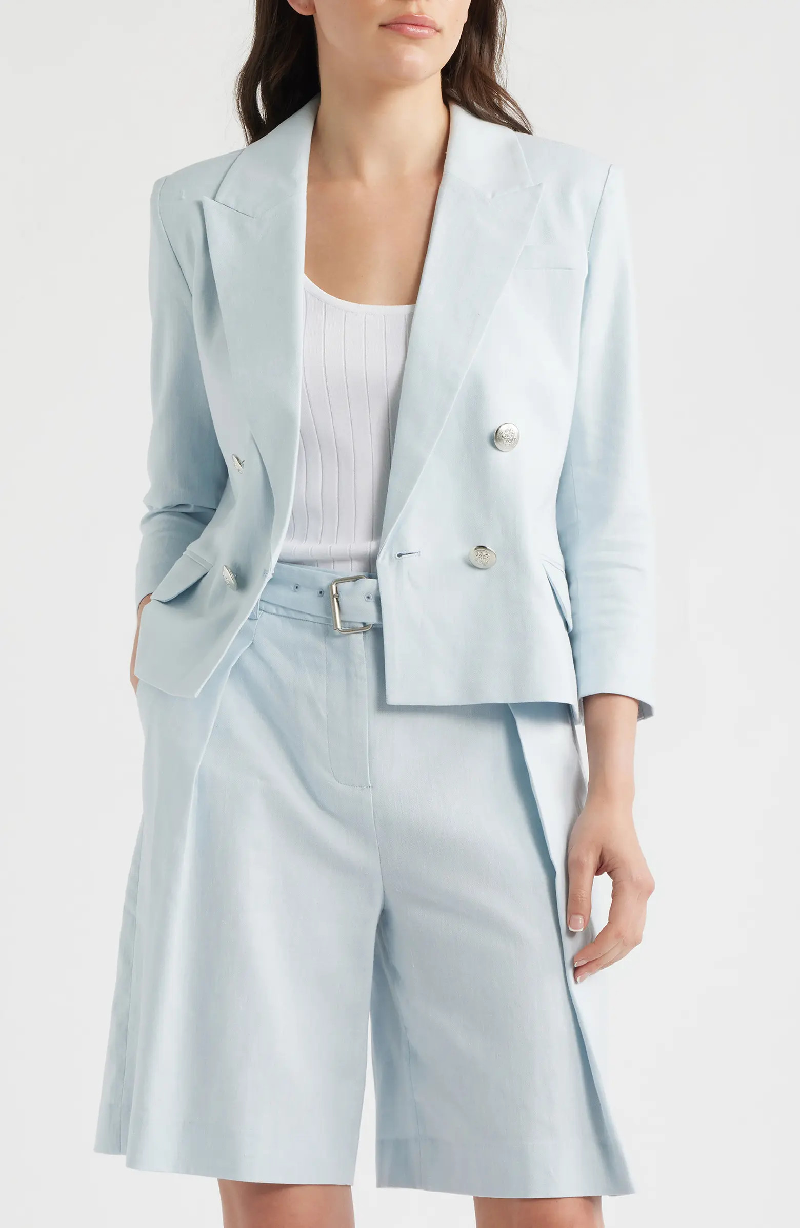 Halogen® Double Breasted Crop Blazer | Nordstrom | Nordstrom