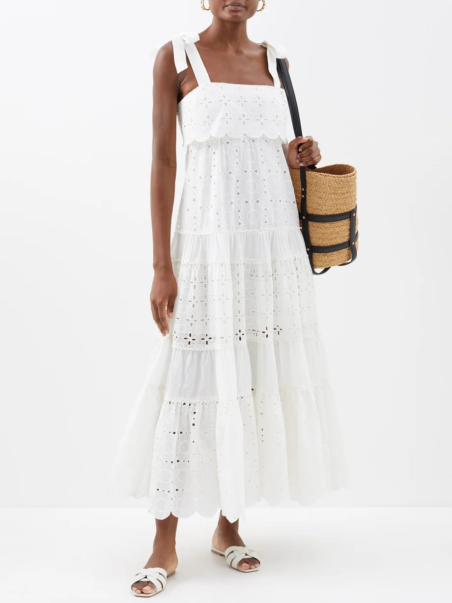 Evie broderie-anglaise organic-cotton dress | ALÉMAIS | Matches (US)