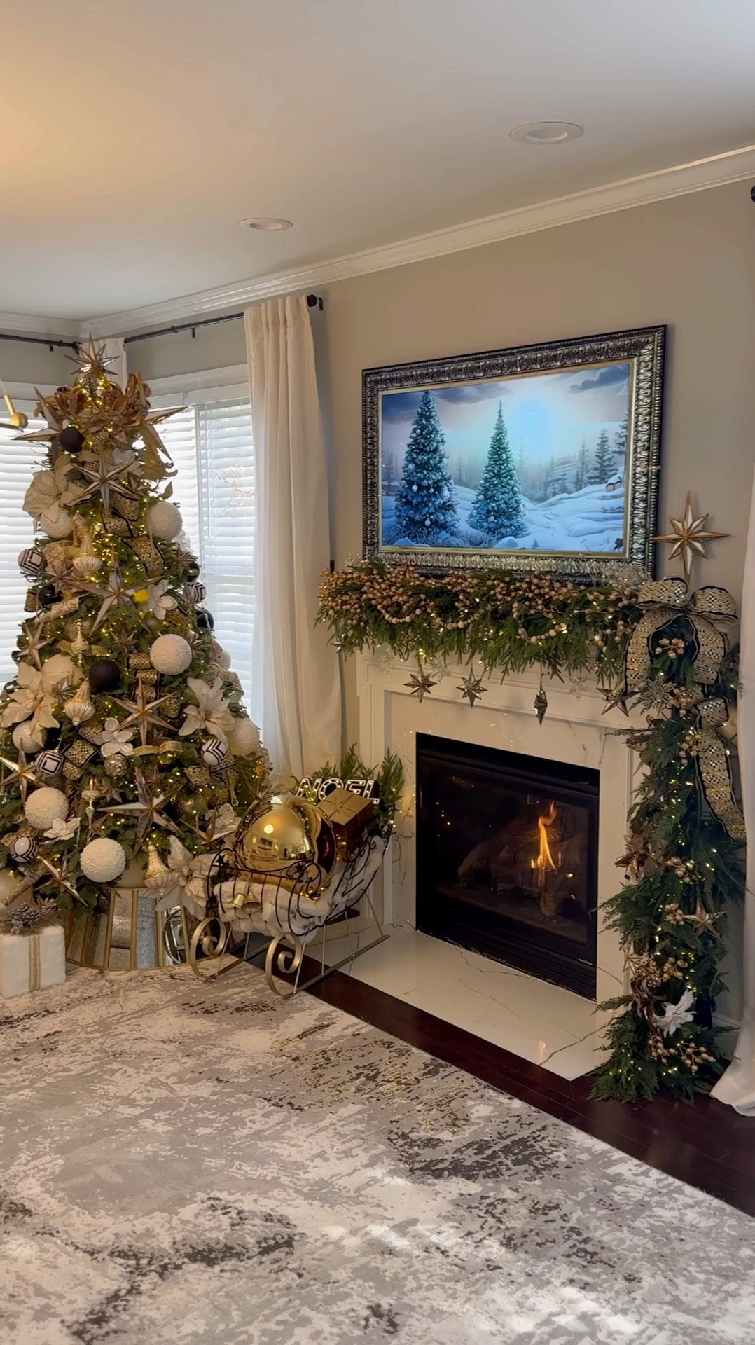 Pro decorating tip for making your garland look full, add individual stems to add a full layer to it. I used stems from Amazon to make my garland look more full. #christmasdecor #garland 

#LTKCyberWeek #LTKSeasonal #LTKHome