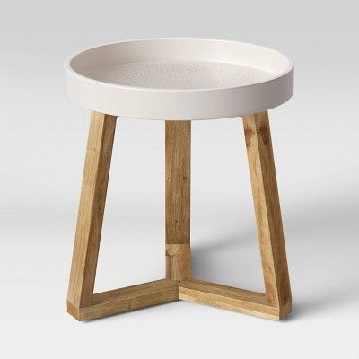 Celadine Round Cement Top Accent Table Cream - Opalhouse™ | Target
